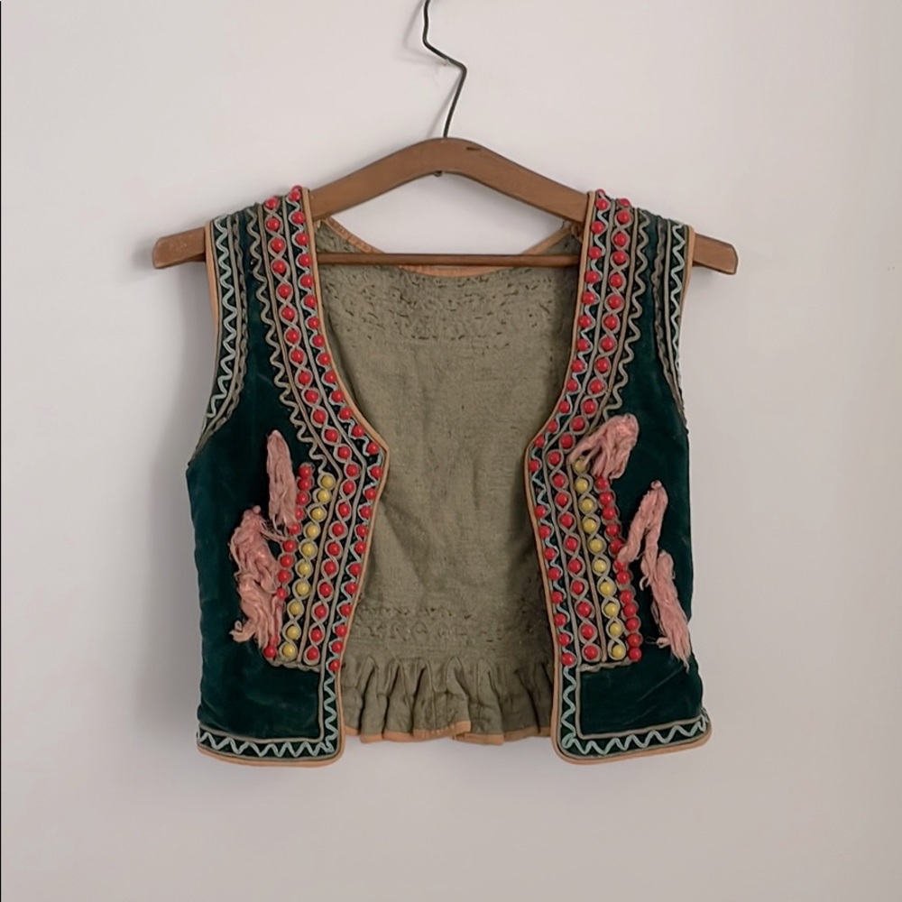 Velvet beaded vest